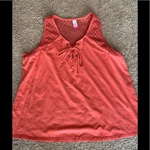 Coral sleeveless top